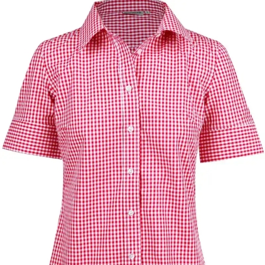 Picture of Winning Spirit, Ladies Gingham Check S/S Shirt